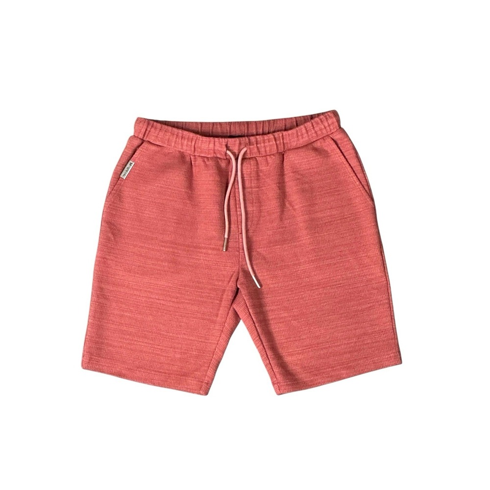 MAUVAIS rose knit pull on elastic drawstring waist shorts Size Medium